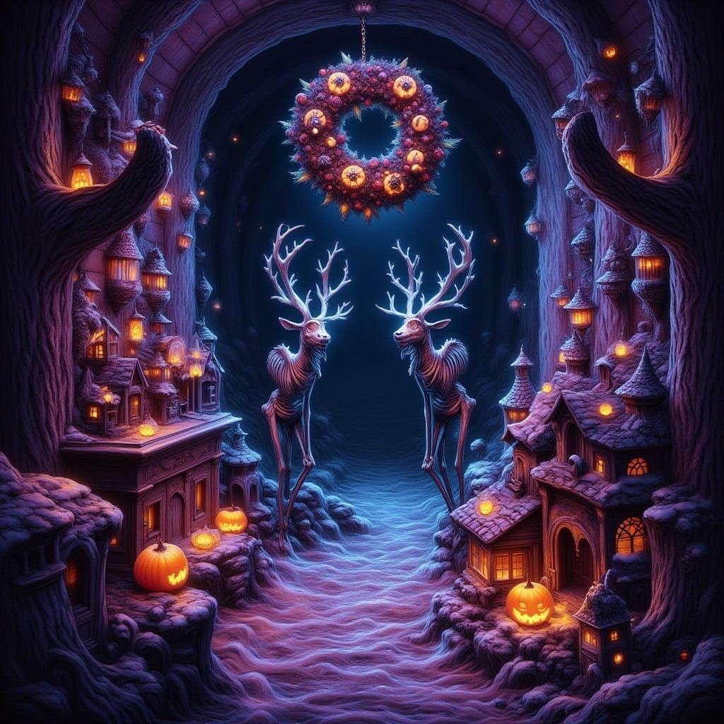 Gothic Crypt Fuses Halloween Christmas Decorations