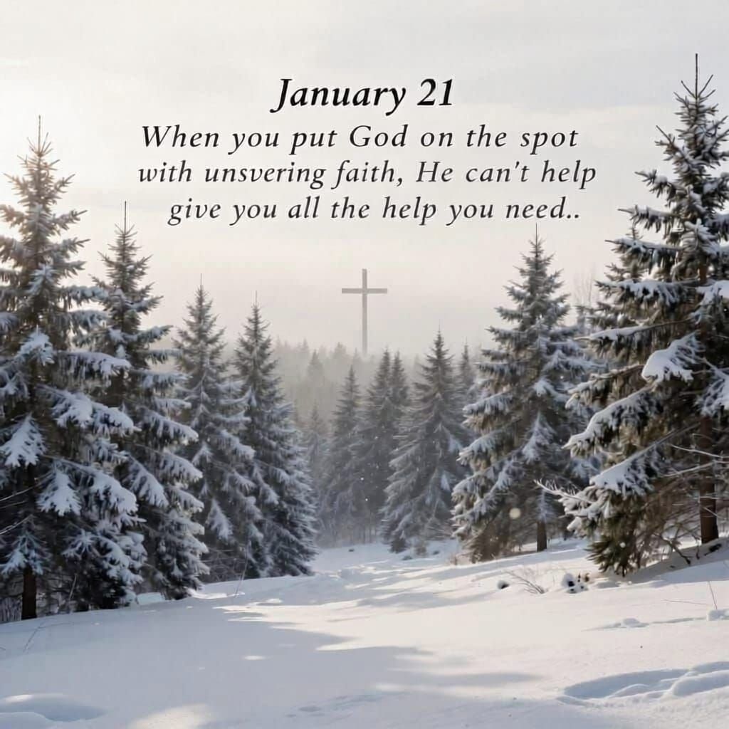 Serene Winter Landscape Christian Inspirational Poster