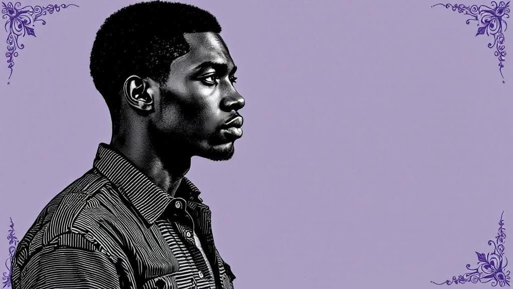 Engraved Portrait of a Young Man in Profile