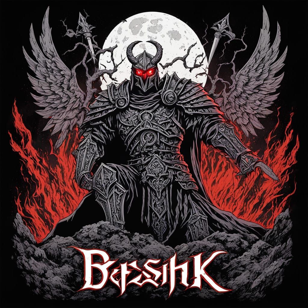 Gothic Berserk-Inspired Shirt with Griffith's Despair