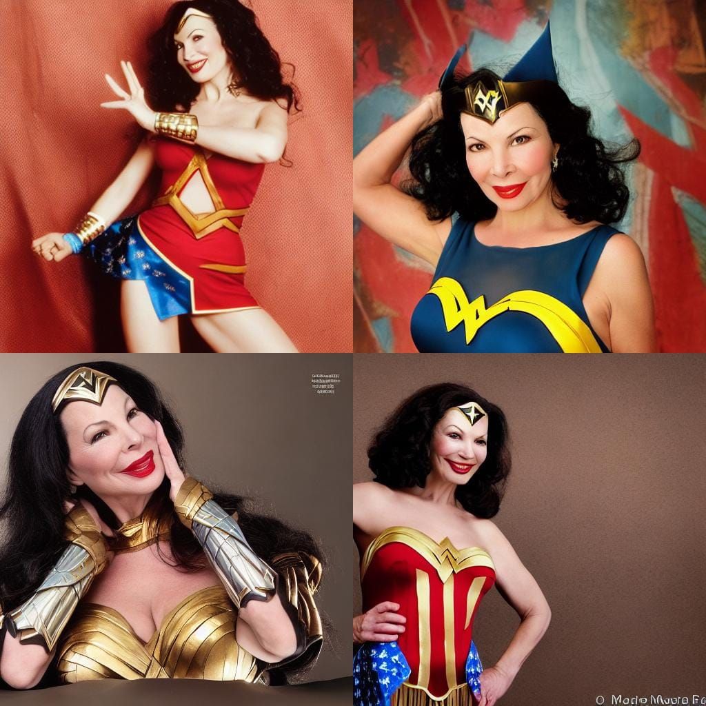 Fran Drescher as Wonder Woman Portrait