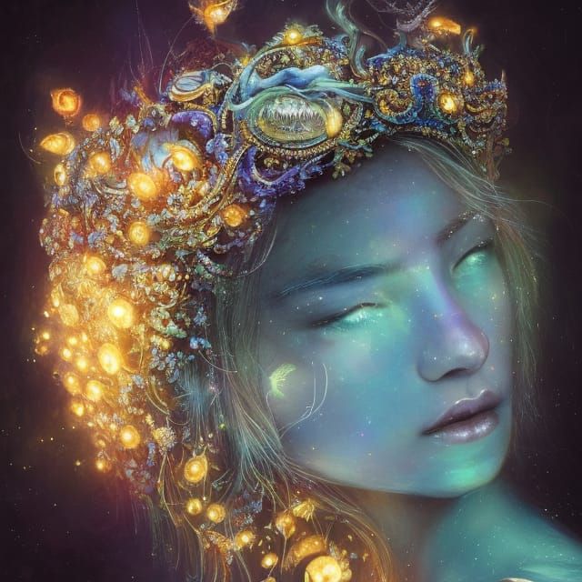 Firefly Diamond Crown: Breathtaking Digital Art