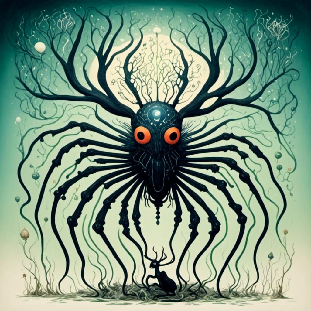 Surreal Alien Landscape in Dreamlike Fairytale Style