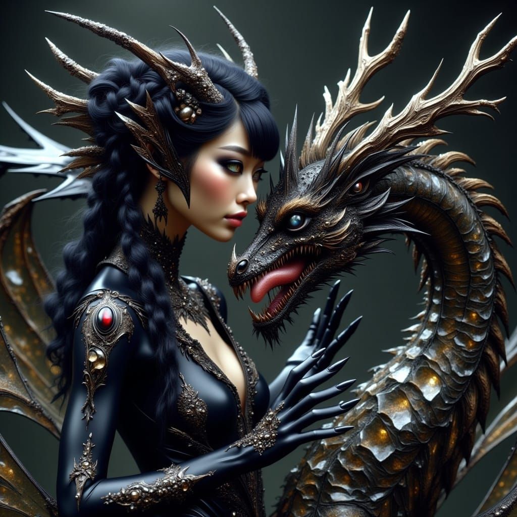 Crystal Dragon Rider: Detailed Fantasy Art