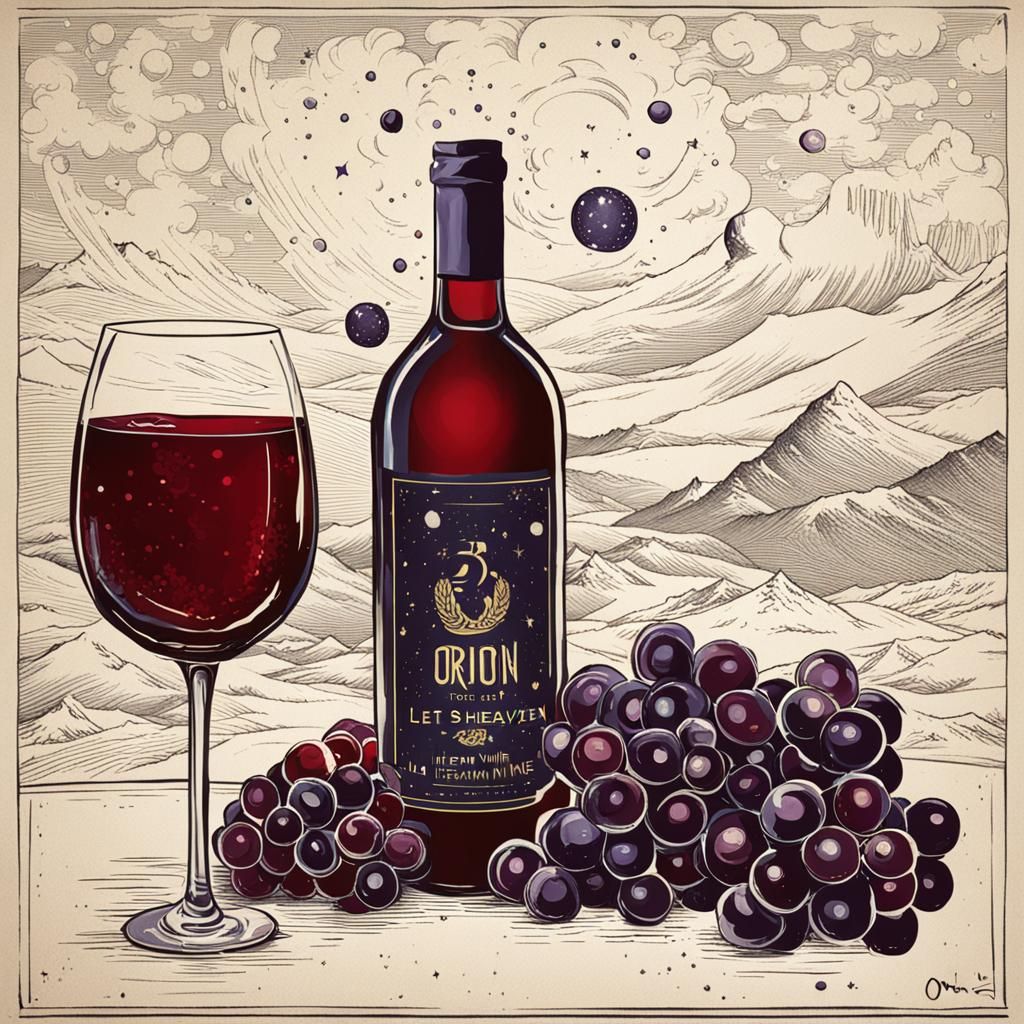 Orion Wine Label Design: A Heavenly Vintage