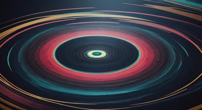 Geometric River Illustration in Kandinsky Style