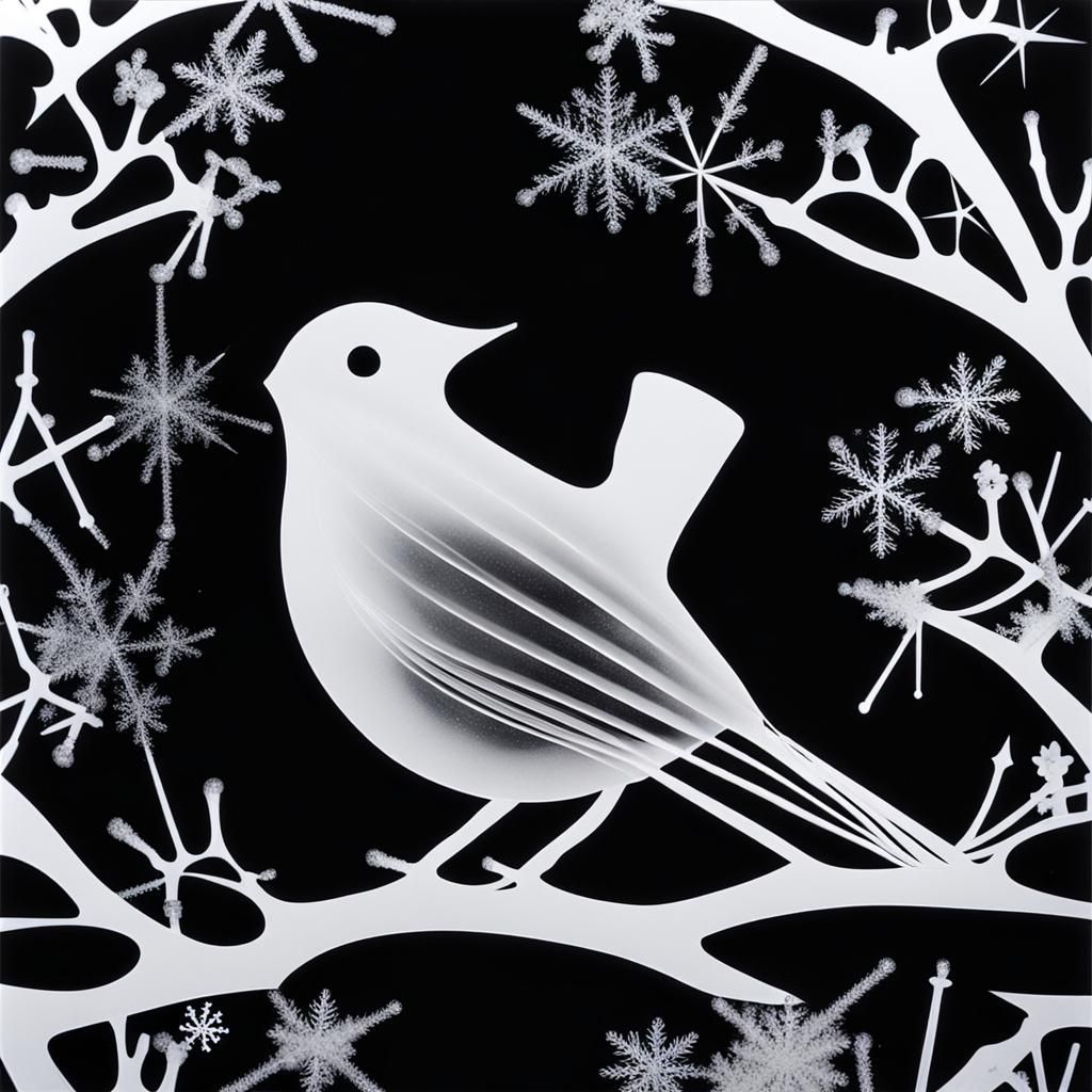 Abstract Snow Globe Photogram in Man Ray Style