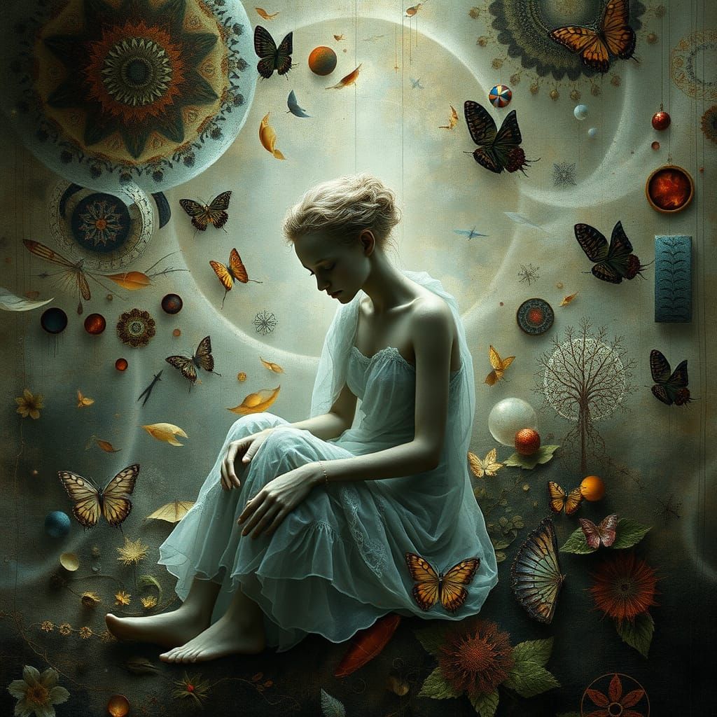 Surreal Figure Emerges from Whispers of Reality