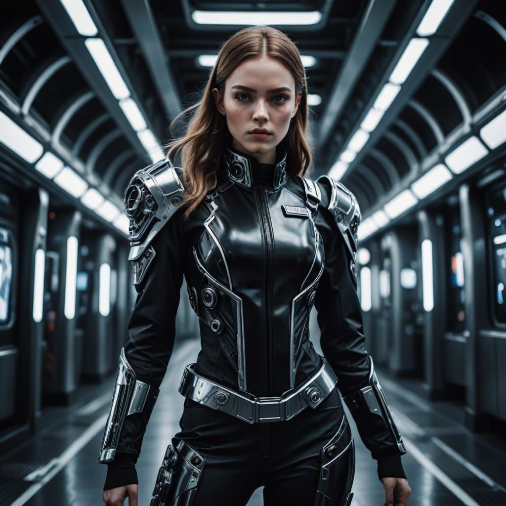 Futuristic Outfit in High Fashion Editorial