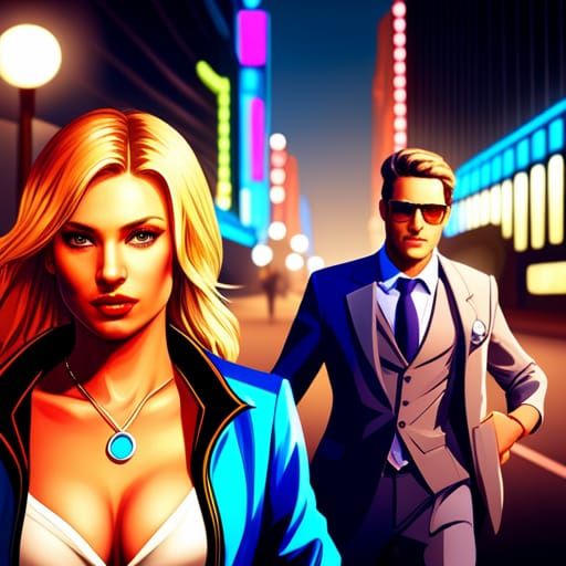 Disco Dancer and Detective in City Streets