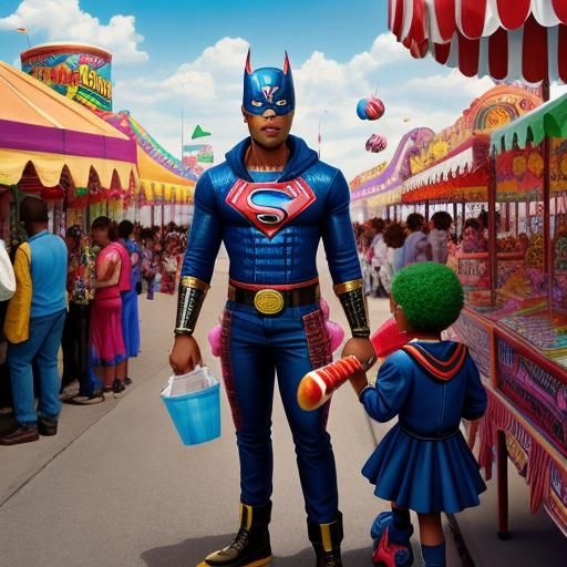 Superheroes at the Fair, Joe Fenton Style
