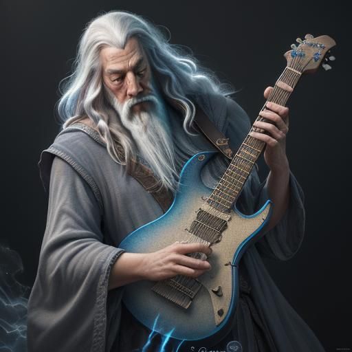 Gandalf Plays Electric Guitar in Space