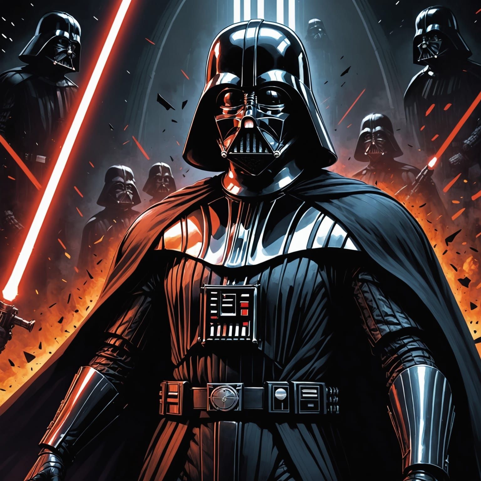 Darth Vader Reigns Supreme in Anime-Inspired Masterpiece