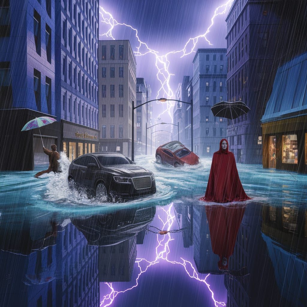 Apocalyptic City Flood in Stunning 3D Style