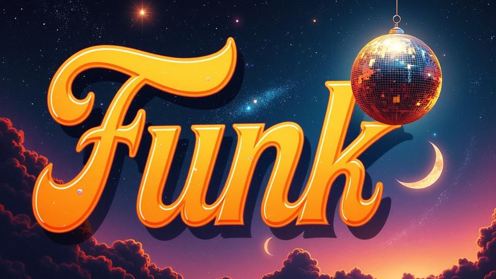 Retro Funk Album Cover in Roger Dean Style