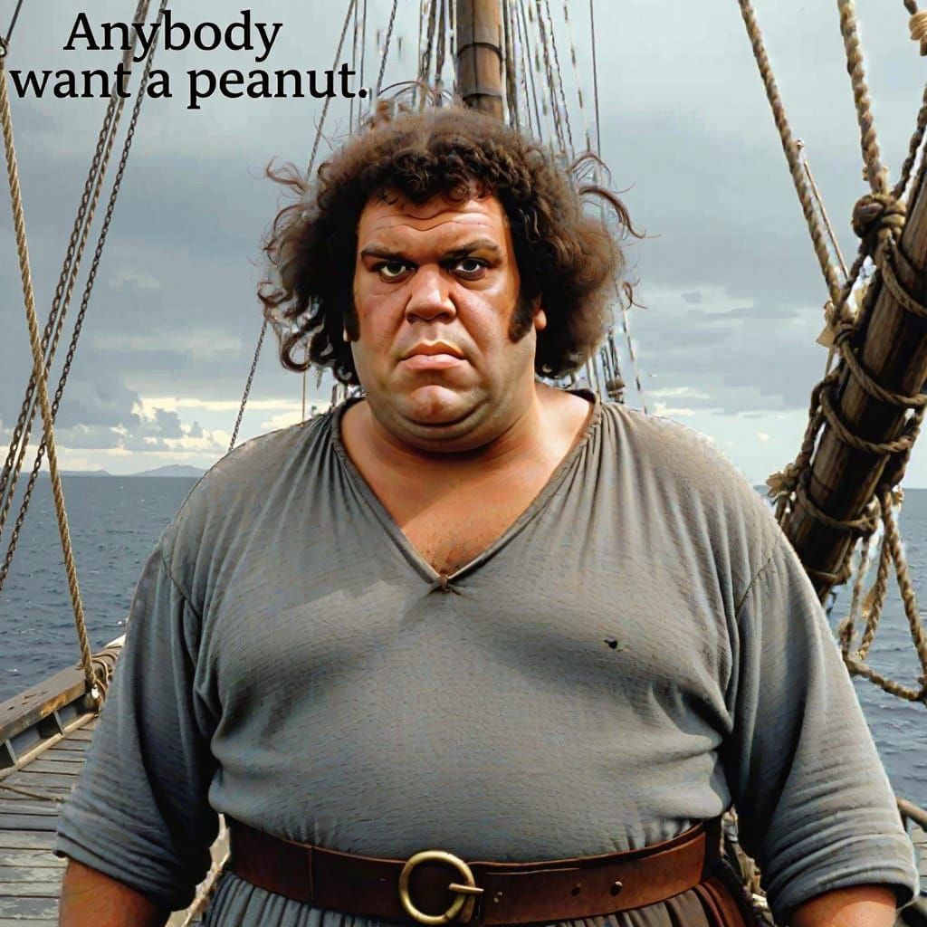 Nostalgic Maritime Scene with a Hint of Whimsy