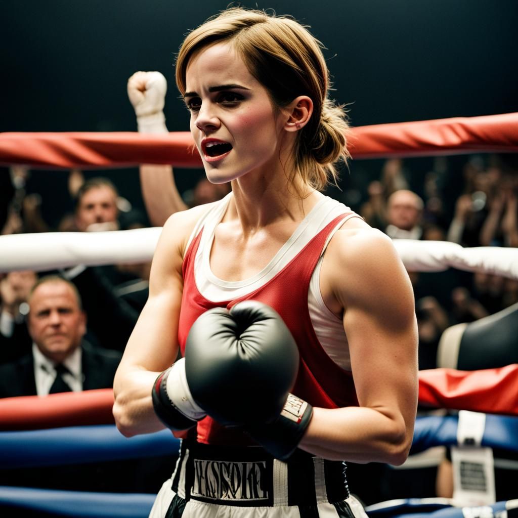 Victorious Woman Boxer Digital Painting