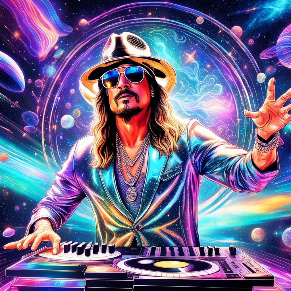 Kid Rock Dances: Holographic Cosmic Illustration