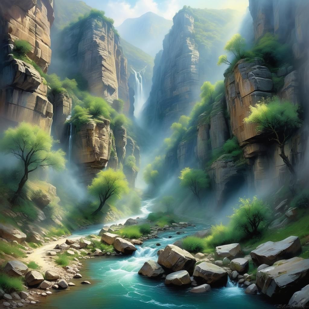 Ethereal Canyon Landscape in Bulgaria