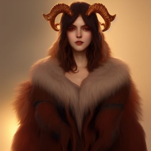 Demonic Wolf in Sheep's Clothing: Hyperdetailed Portrait