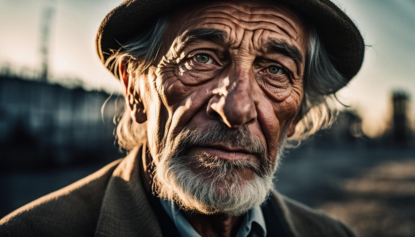 Striking Portrait of Homeless Man in Suit