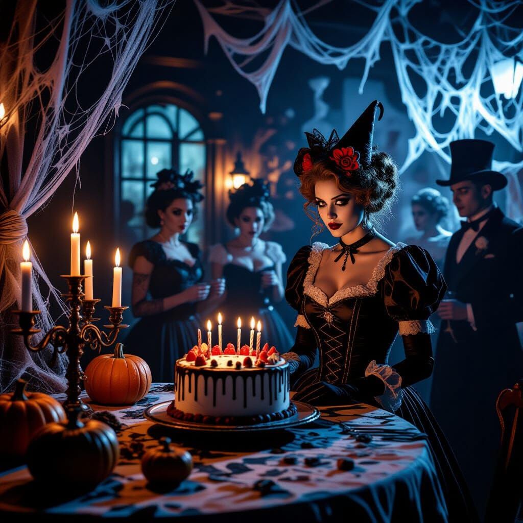 Eerie Spooky Birthday Party in Cinematic HDR