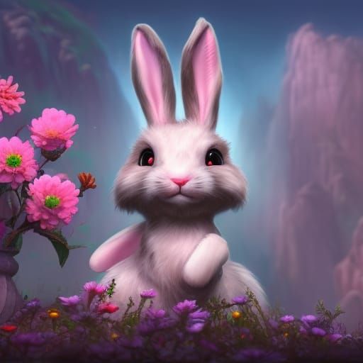 Fantastical Easter Bunny Concept Art in Deep Color