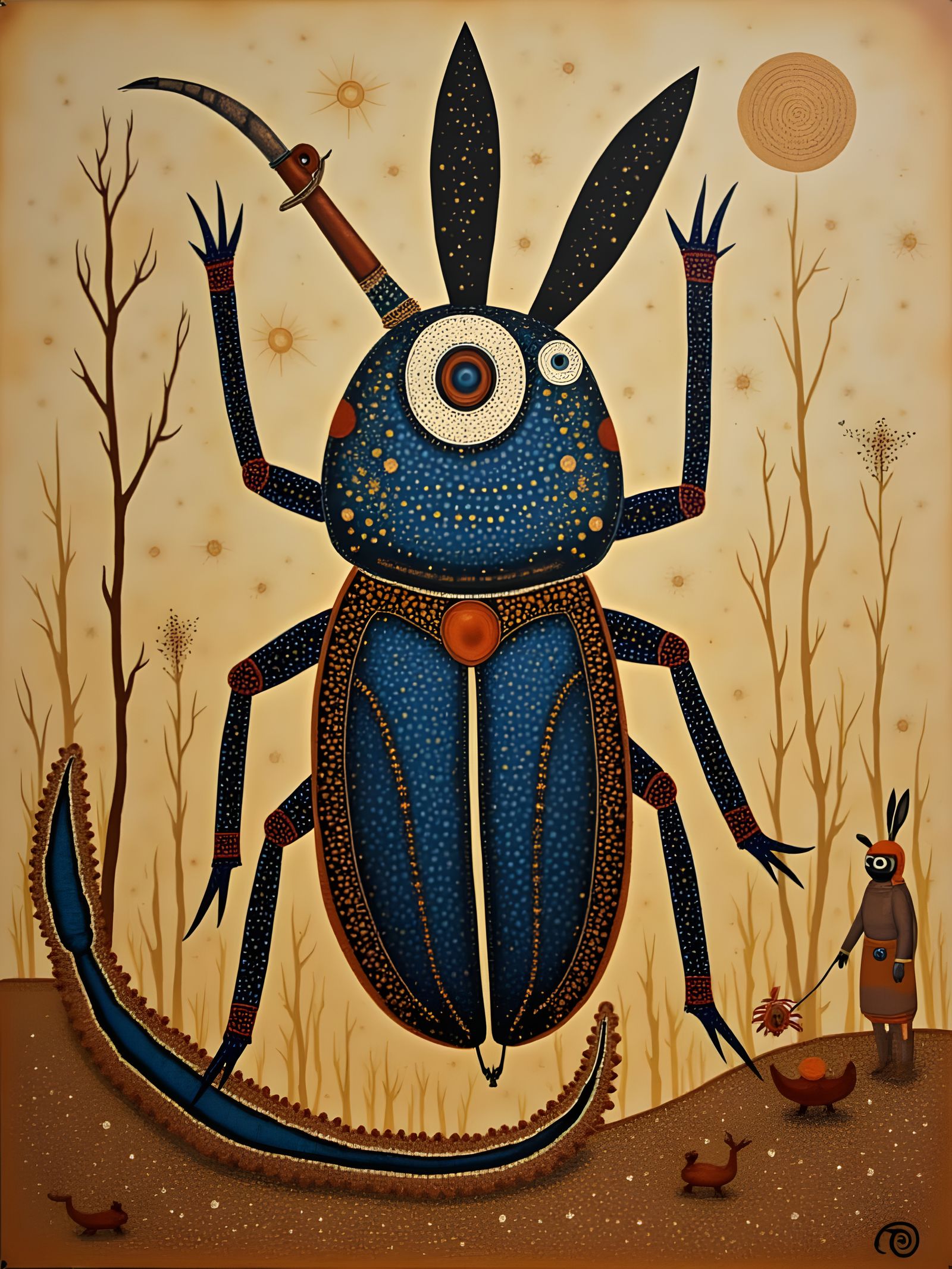 Scarab beetle.