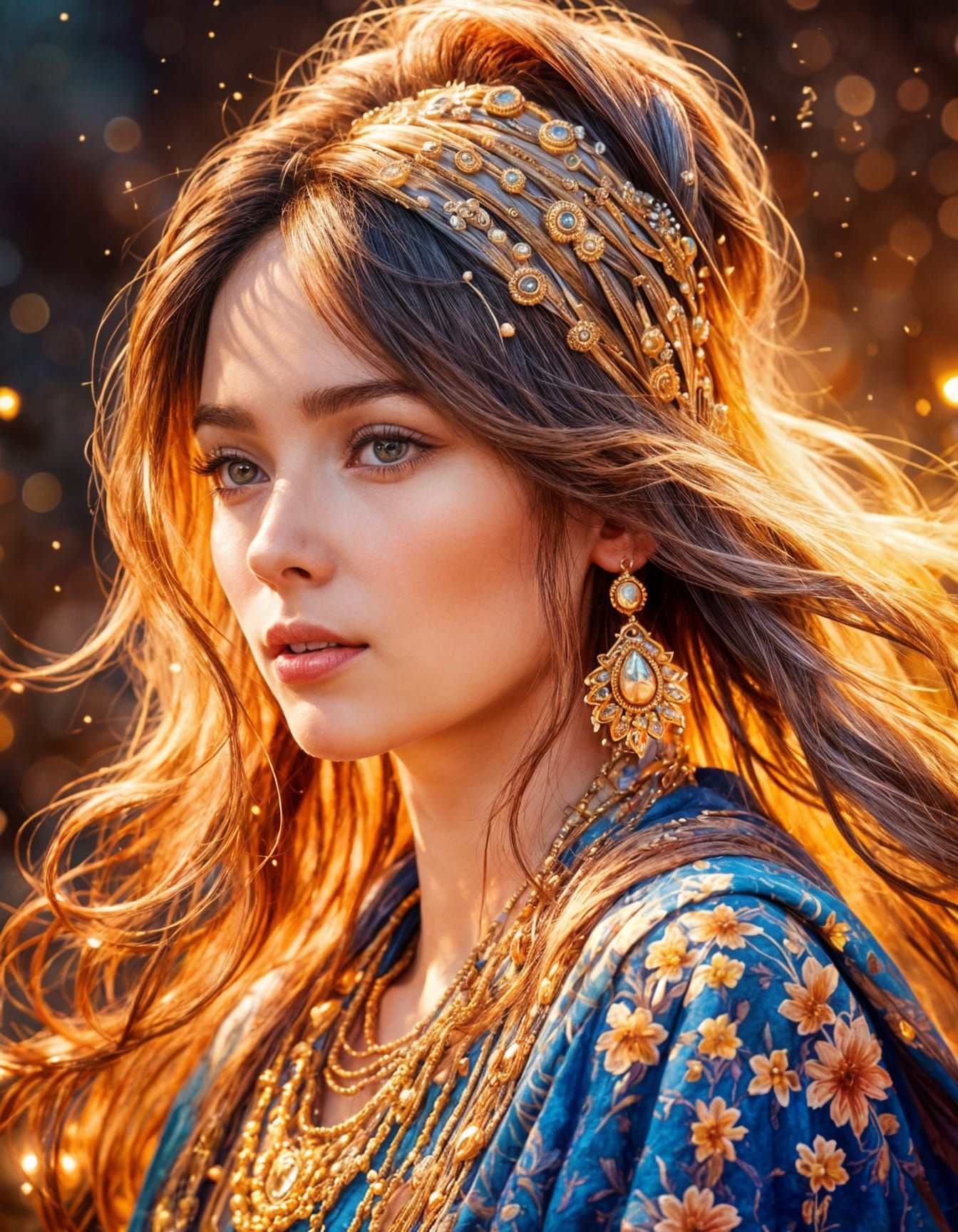 Stunning Woman with Unique Style, AI Generated