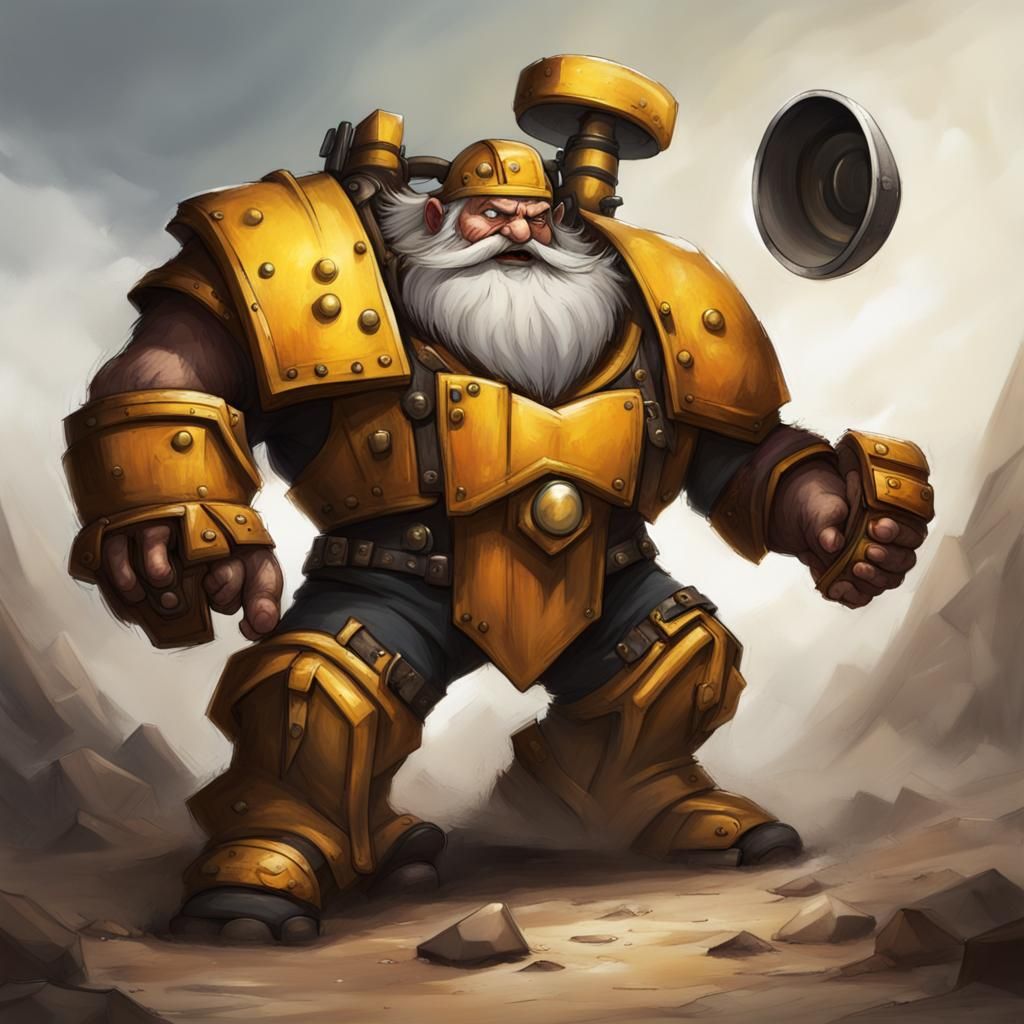 Fantasy Bulldozer Dwarf Fusion