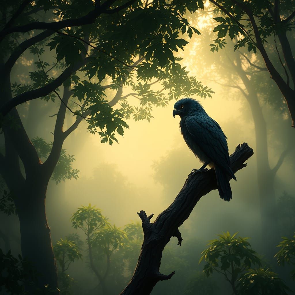 Ethereal Forest Guardian in Flight