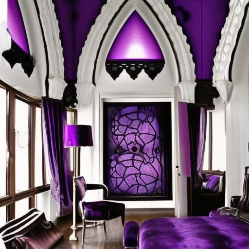 Elegant regal Gothic bedroom
