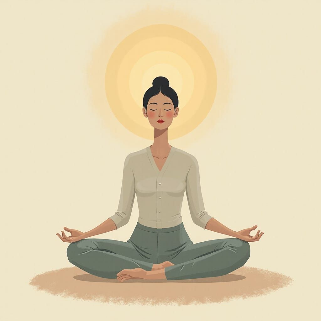 Serene Woman in Ethereal Aura