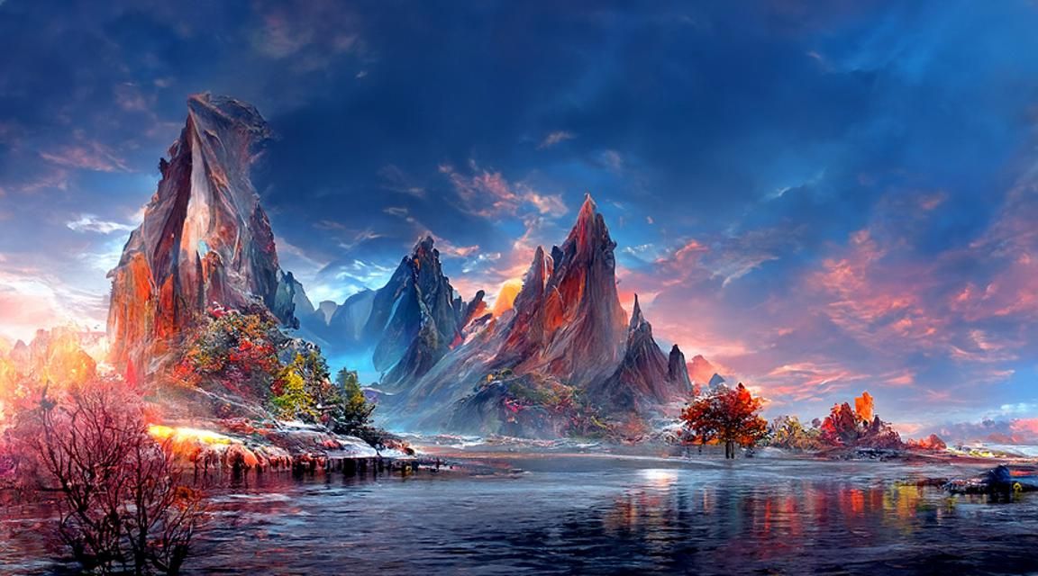 Enchanting Fantasy Landscape in Hyperrealistic Style
