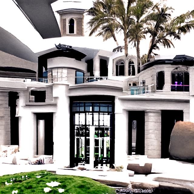 AI Generated Luxury Mansion Rendering