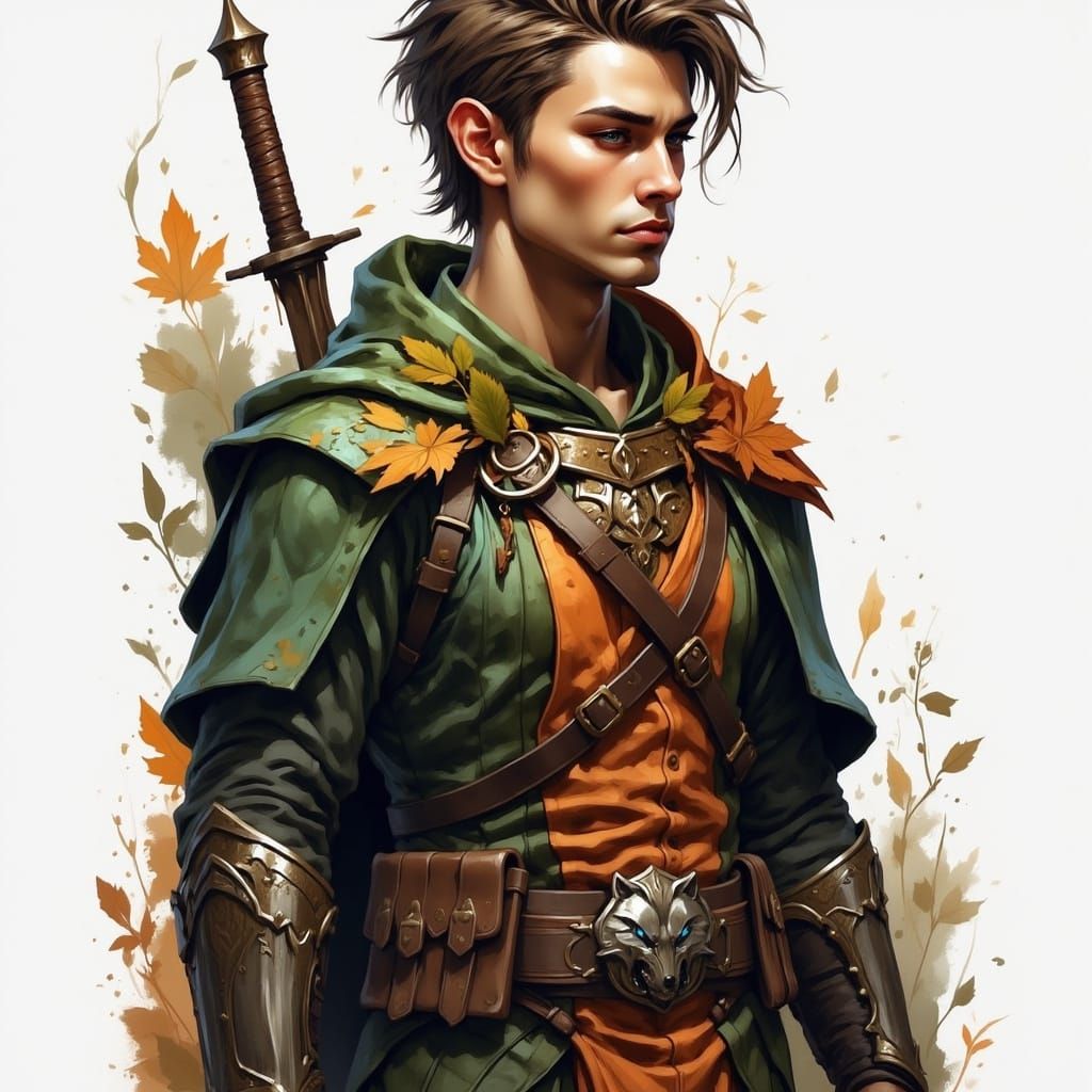 Ethereal Elf Warrior in Forest Green Armor