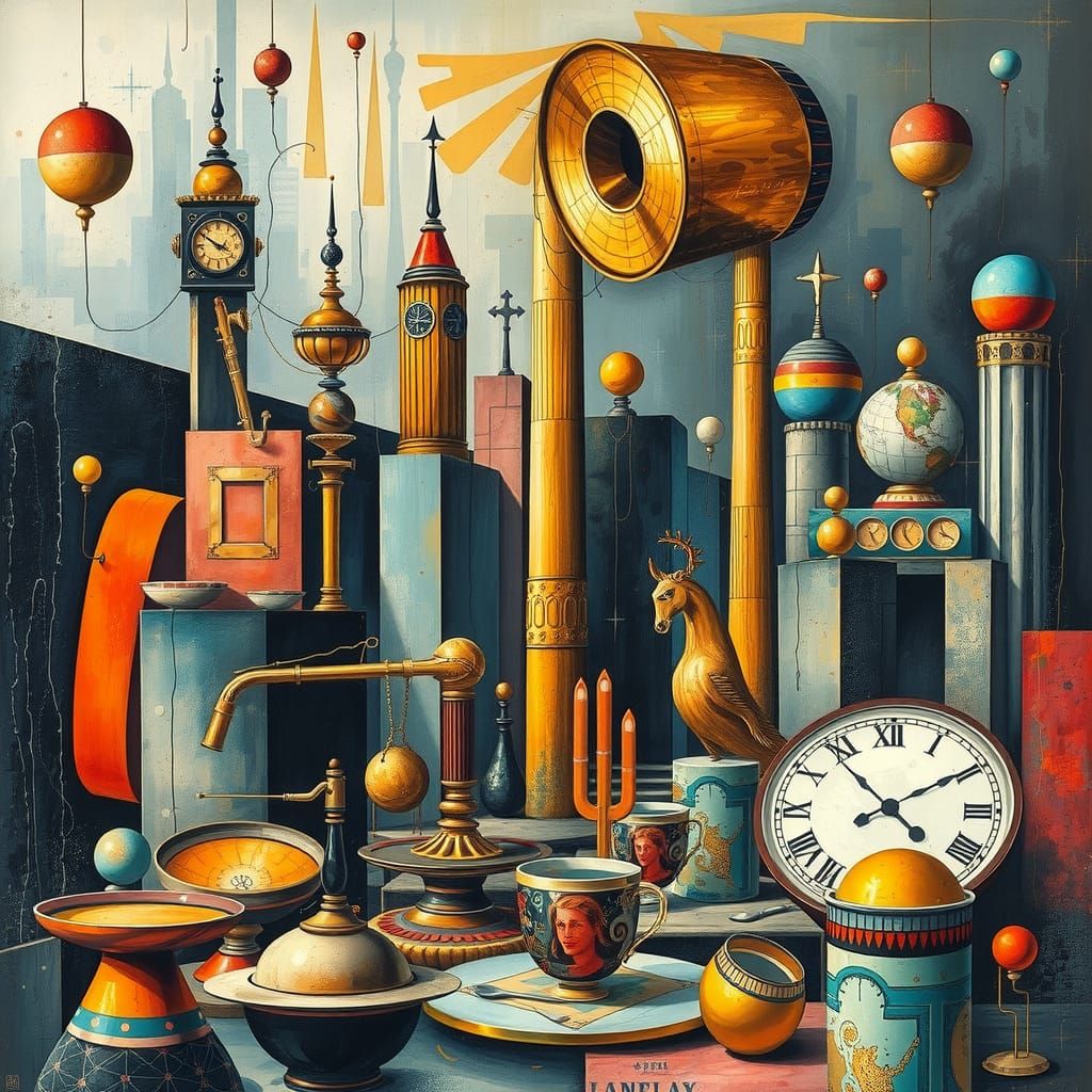 Futuristic Abstract Cityscape in a Jazz Fusion Style