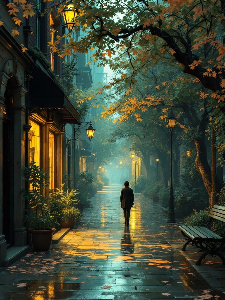 Urban Dreamscape in Precisionist Steamnouveau Style