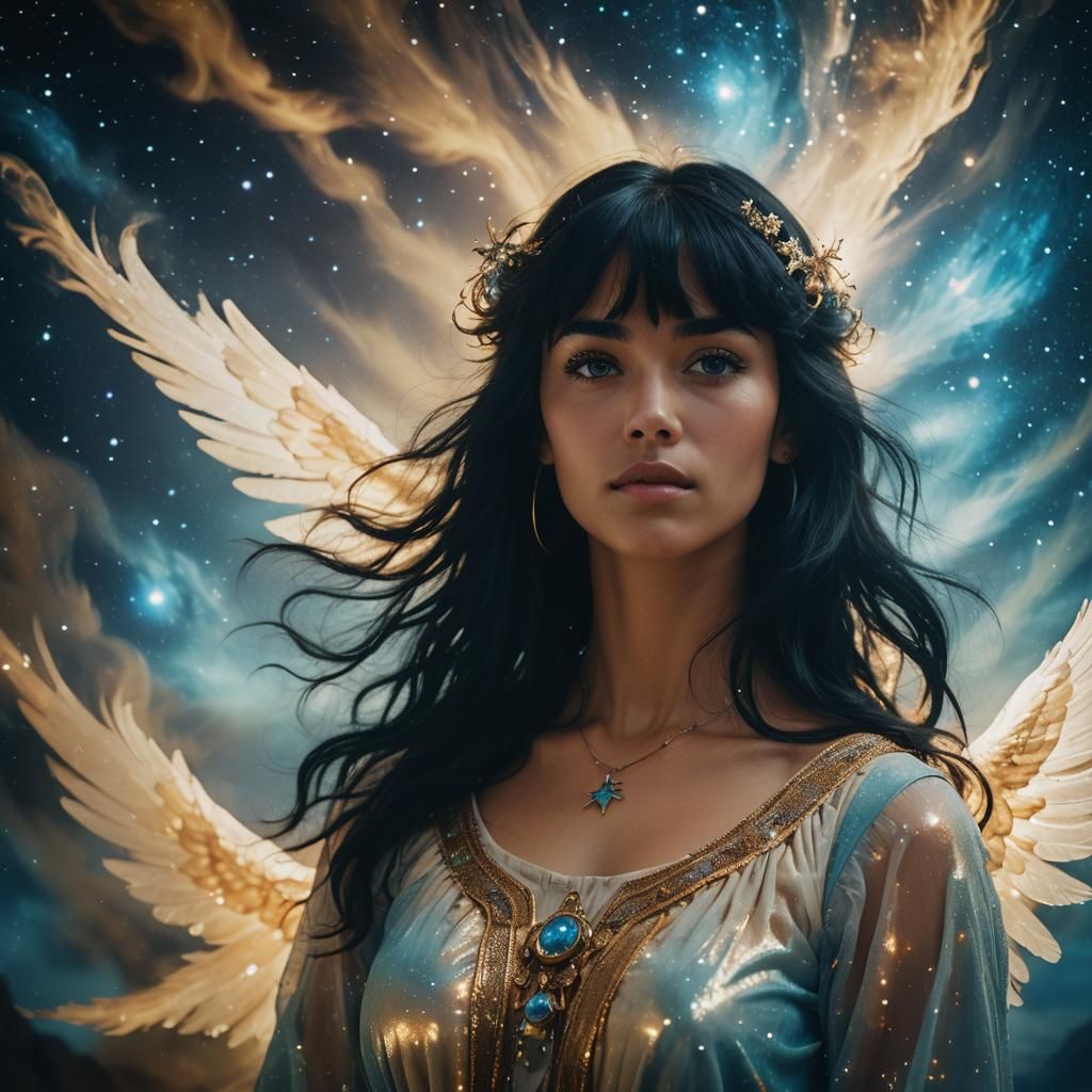 Astral Cherokee Angel in Dreamy Cinematic Still