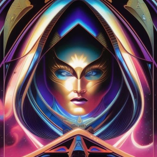 Art Nouveau Nebulas and Space Stations