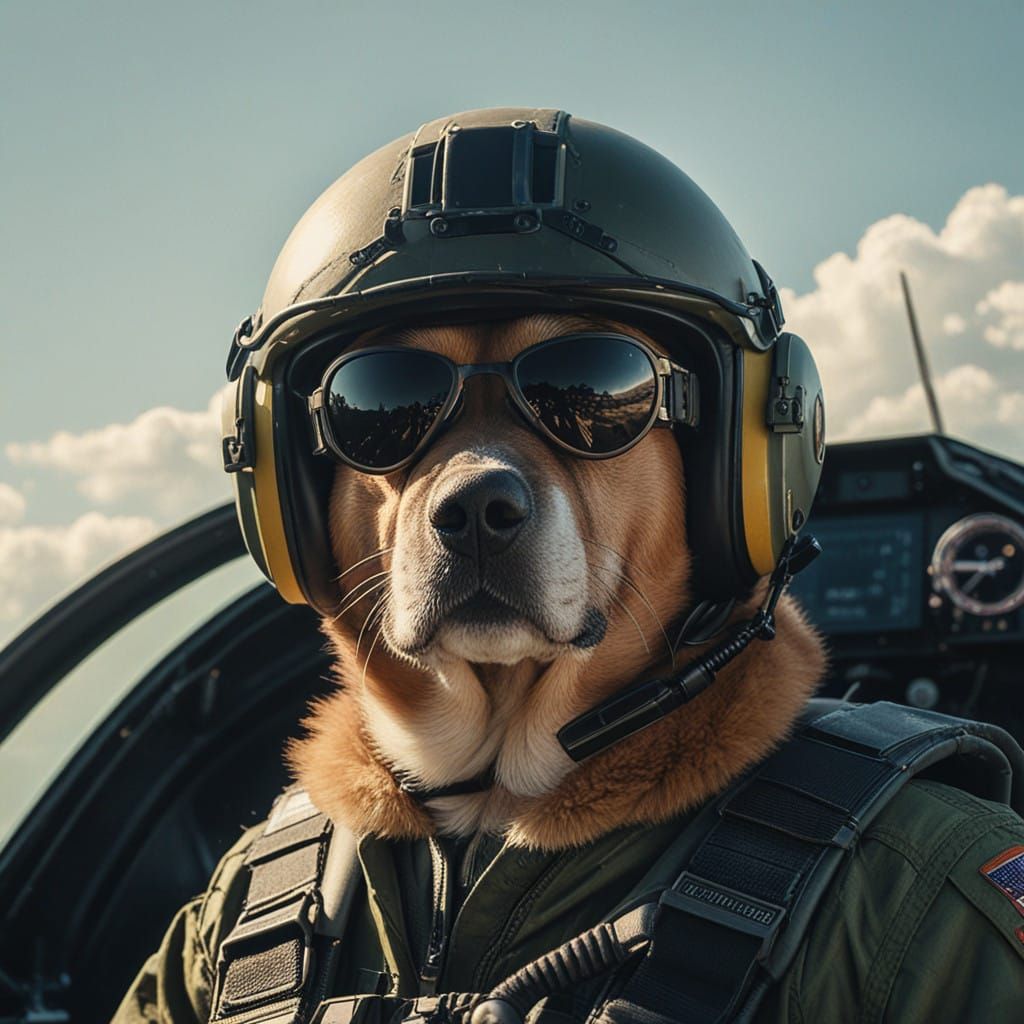 Epic Fighter Pilot in Cinematic Cockpit