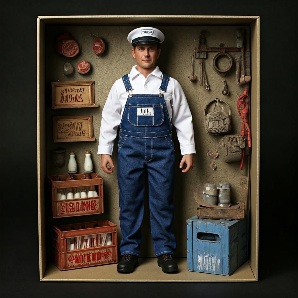 Hyper-Realistic Milkman Action Figure in Collector's Box