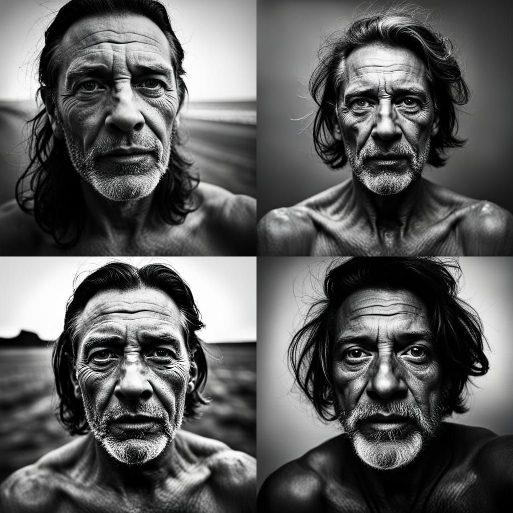 Caveman Selfie Portrait in Ambient Light