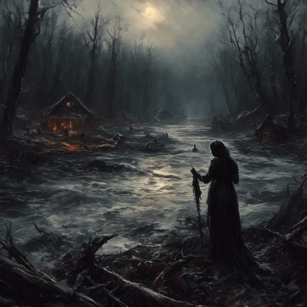 Horror Concept Art: Black River Beckons