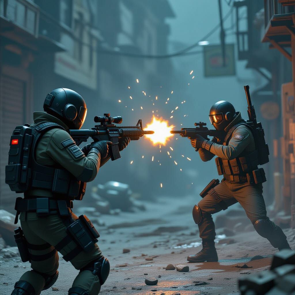 RPG vs Tommy Gun: Cinematic Tactical Showdown