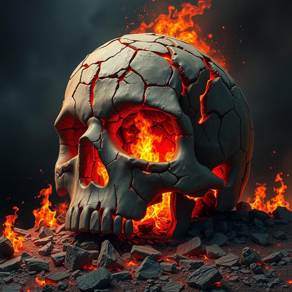 Colossal Rock Skull Bonfire: Aivazovsky, Tasax, Hanuka