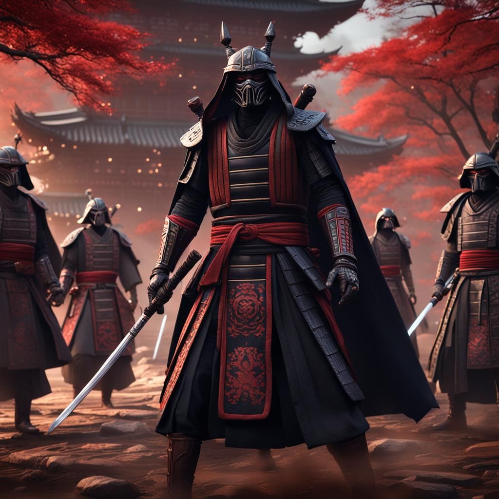 Sith Lords vs Jedi in Feudal Japan, Digital Art