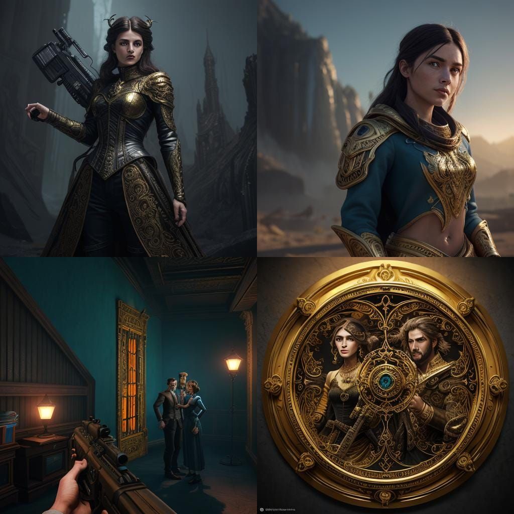 Guns and Rolex: Detailed Fantasy Concept Art