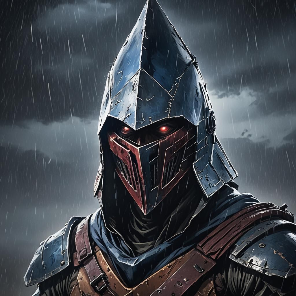 Pyramid Head in Cel-Shaded Anime Style