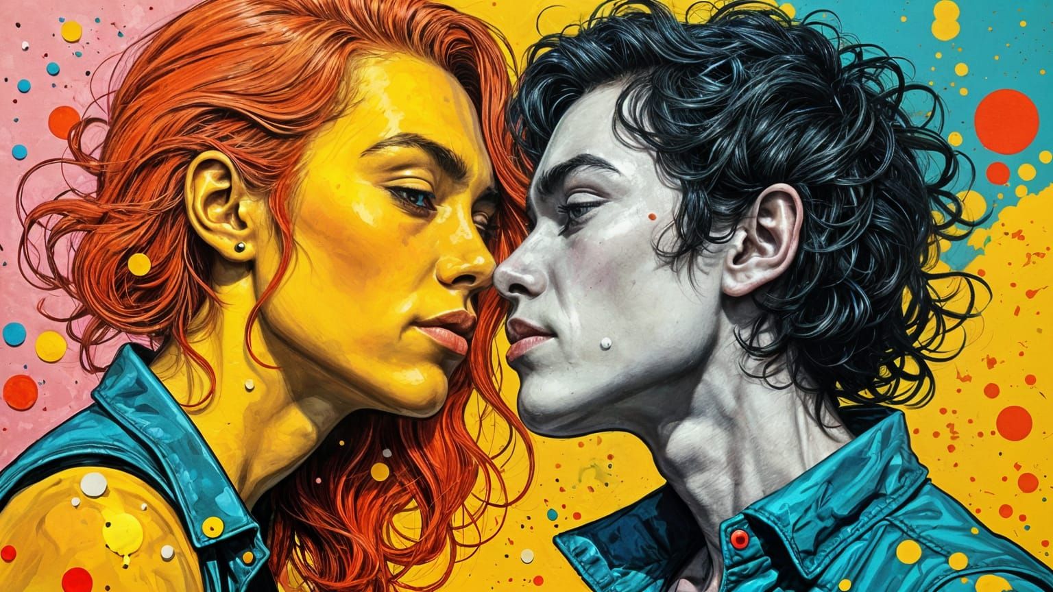 David Mack and Cleon Peterson Inspired Cyberpunk Cityscape